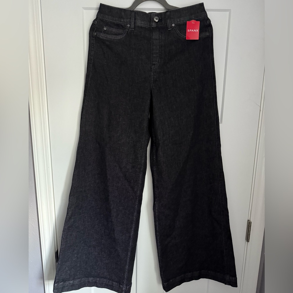 SPANX Charcoal Wide Leg Jeans